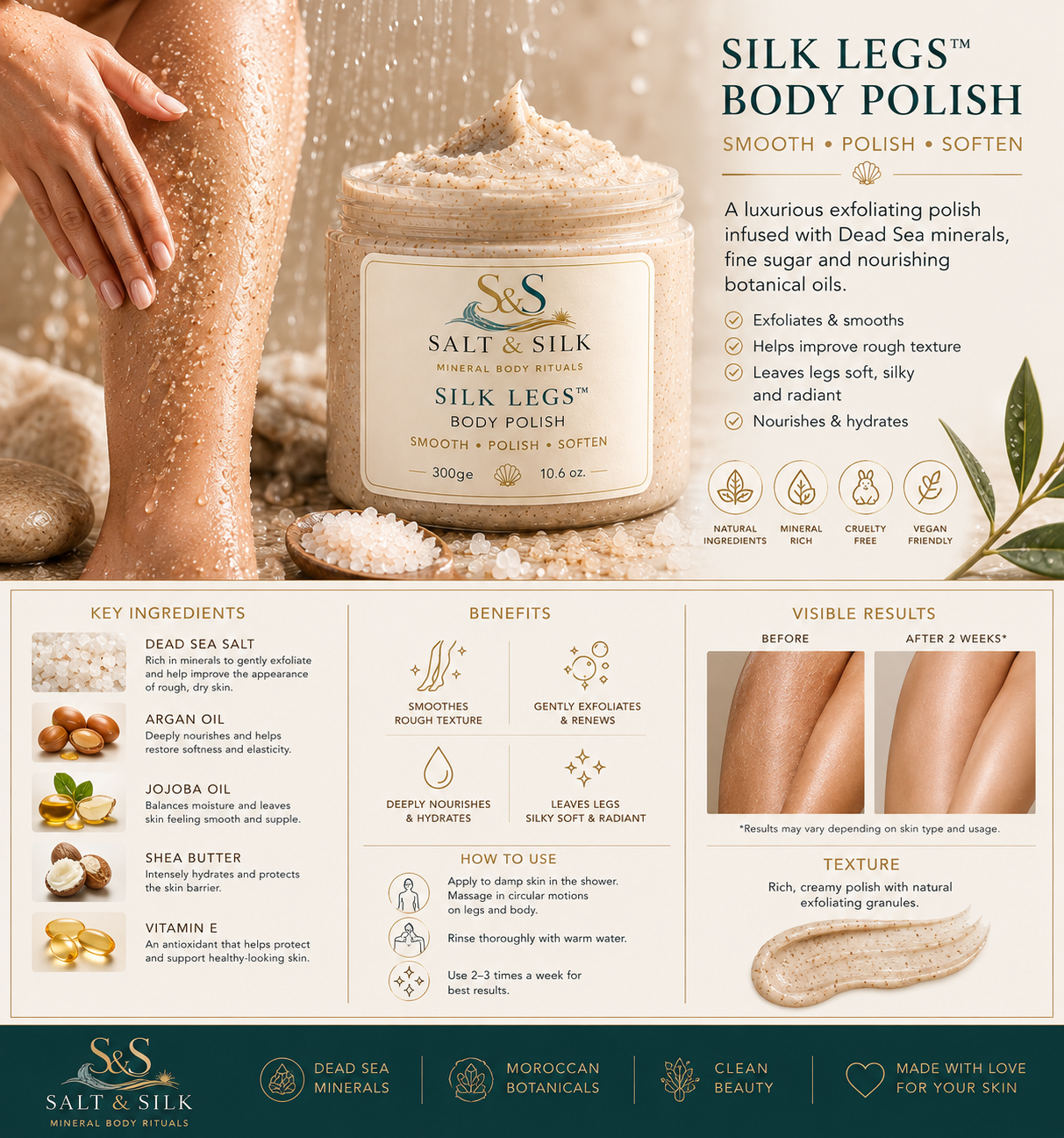 Salt & Silk - Silk Legs Body Polish