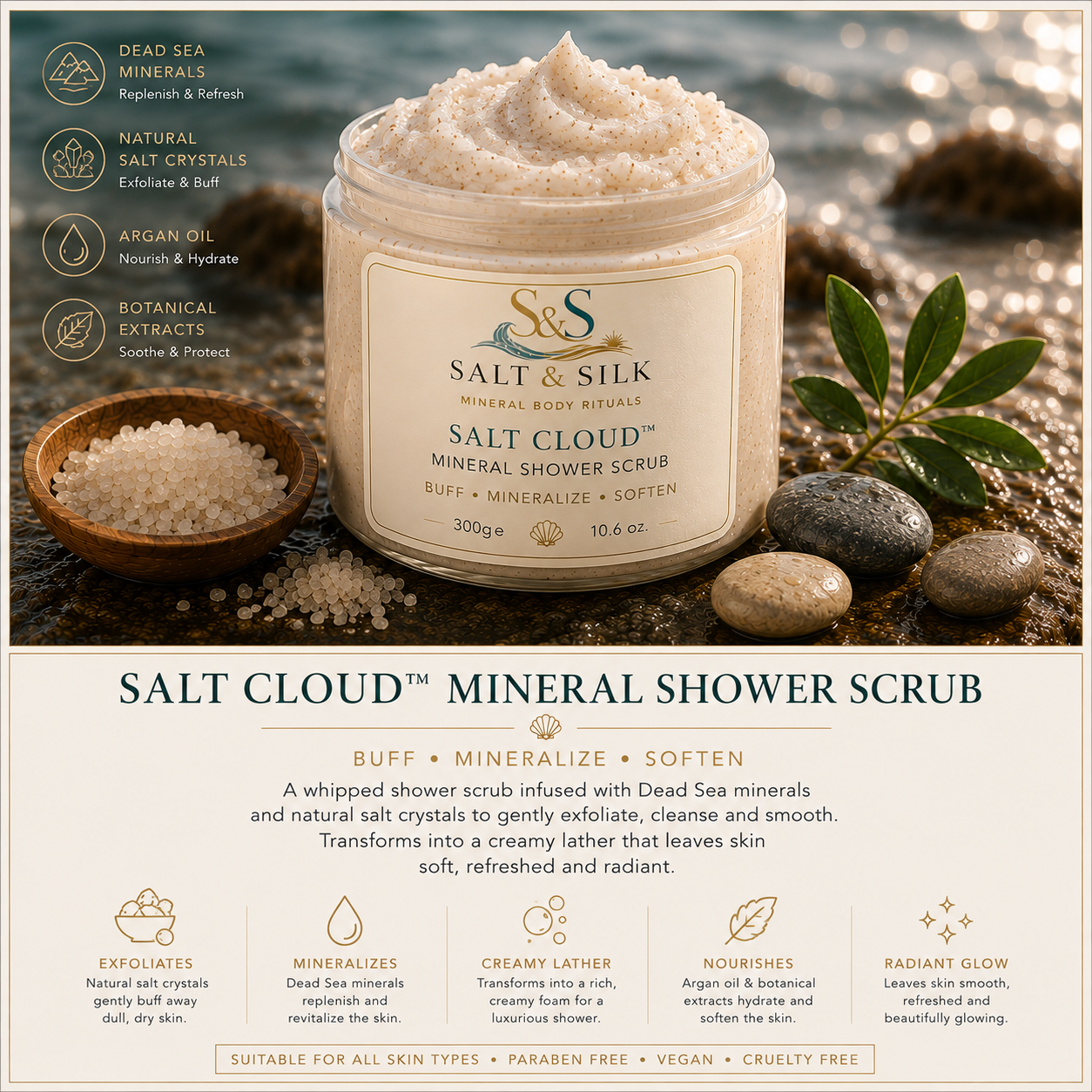 Salt Cloud Mineral Shower Scrub